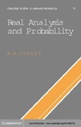 Cover: Real Analysis and Probability - Cambridge University Press