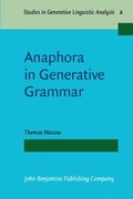 Cover: Anaphora in Generative Grammar - John Benjamins Publishing Co