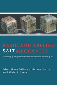Enlarge image Cover: Basic and Applied Salt Mechanics - A A Balkema Publishers