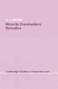Cover: Minority Shareholders' Remedies - Cambridge University Press