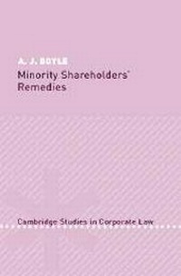 Abbildung von: Minority Shareholders' Remedies - Cambridge University Press