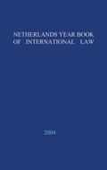 Cover: Netherlands Yearbook of International Law - 2003 - T.M.C. Asser Press