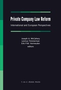 Cover: Private Company Law Reform - T.M.C. Asser Press