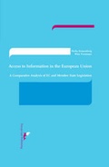 Cover: Access to Information in the European Union - Europa Law Publishing