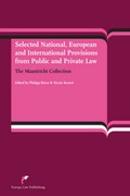 Cover: Selected National, European and International Provisions from Public and Private Law - Europa Law Publishing