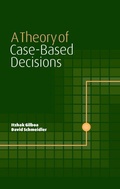 Cover: A Theory of Case-Based Decisions - Cambridge University Press