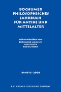 Cover: Bochumer Philosophisches Jahrbuch fuer Antike und Mittelalter - John Benjamins Publishing Co