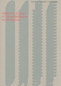 Cover: OASE 75: 25 Years of Critical Reflection on Architecture - Nai010 Publishers