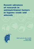 Cover: Recent advances of research in antinutritional factors in legume seeds and oilseeds - Wageningen Academic Publishers