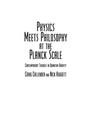 Cover: Physics Meets Philosophy at the Planck Scale - Cambridge University Press