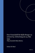 Cover: Eine Festschrift fuer Rykle Borger zu seinem 65. Geburtstag am 24. Mai 1994 - Styx Publications