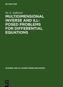 Cover: Multidimensional Inverse and Ill-Posed Problems for Differential Equations - VSP International Science Publishers
