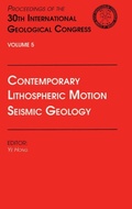 Cover: Contemporary Lithospheric Motion Seismic Geology - VSP International Science Publishers