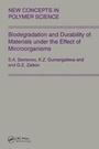 Cover: Biodegradation and Durability of Materials under the Effect of Microorganisms - VSP International Science Publishers