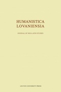 Cover: Humanistica Lovaniensia - Leuven University Press