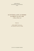 Cover: Scottish Latin Authors in Print up to 1700 - Leuven University Press