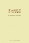 Cover: Humanistica Lovaniensia - Leuven University Press