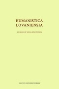 Cover: Humanistica Lovaniensia - Leuven University Press