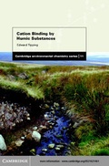 Cover: Cation Binding by Humic Substances - Cambridge University Press