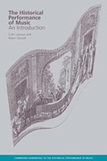 Cover: The Historical Performance of Music - Cambridge University Press