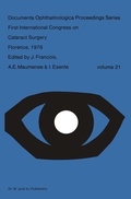 Cover: First International Congress on Cataract Surgery Florence, 1978 - Springer
