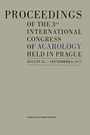 Cover: Proceedings of the 3rd International Congress of Acarology - Springer