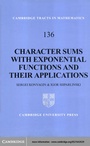 Cover: Character Sums with Exponential Functions and their Applications - Cambridge University Press