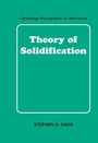 Cover: Theory of Solidification - Cambridge University Press