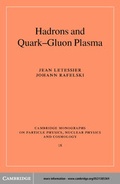 Cover: Hadrons and Quark-Gluon Plasma - Cambridge University Press
