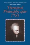 Cover: Theoretical Philosophy after 1781 - Cambridge University Press
