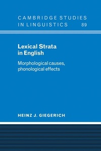 Abbildung von: Lexical Strata in English - Cambridge University Press