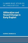 Cover: Alliteration and Sound Change in Early English - Cambridge University Press