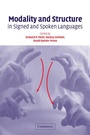 Cover: Modality and Structure in Signed and Spoken Languages - Cambridge University Press