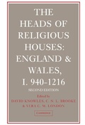 Cover: The Heads of Religious Houses - Cambridge University Press