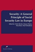 Cover: Security: A General Principle of Social Security Law in Europe - Europa Law Publishing