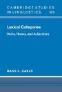 Cover: Lexical Categories - Cambridge University Press