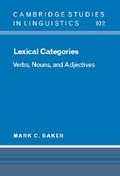 Cover: Lexical Categories - Cambridge University Press