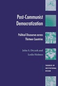 Cover: Post-Communist Democratization - Cambridge University Press
