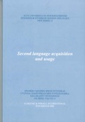 Cover: Second Language Acquisition and Usage - Almqvist & Wiksell Internat.