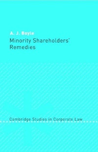 Enlarge image Cover: Minority Shareholders' Remedies - Cambridge University Press