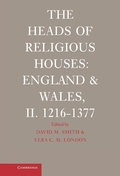 Cover: The Heads of Religious Houses - Cambridge University Press