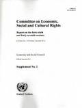 Cover: Committee on Economic, Social and Cultural Rights: Report on the Forty-Sixth and Forty-Seventh Sessions - United Nations