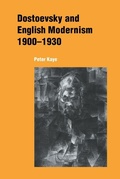 Cover: Dostoevsky and English Modernism 1900-1930 - Cambridge University Press