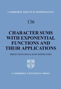 Cover: Character Sums with Exponential Functions and their Applications - Cambridge University Press