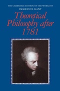 Cover: Theoretical Philosophy after 1781 - Cambridge University Press
