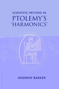 Cover: Scientific Method in Ptolemy's Harmonics - Cambridge University Press