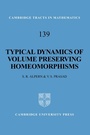 Cover: Typical Dynamics of Volume Preserving Homeomorphisms - Cambridge University Press