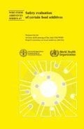 Cover: Safety evaluation of certain food additives - World Health Organization