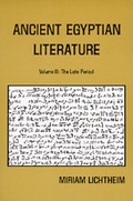 Cover: Ancient Egyptian Literature, Volume III - University of California Press
