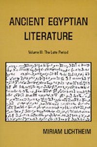 Abbildung von: Ancient Egyptian Literature, Volume III - University of California Press